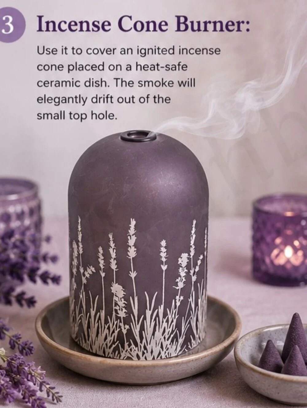 Glass Decorative Outer Sleeve Better Homes & Gardens Lavender Fields Diffuser se
